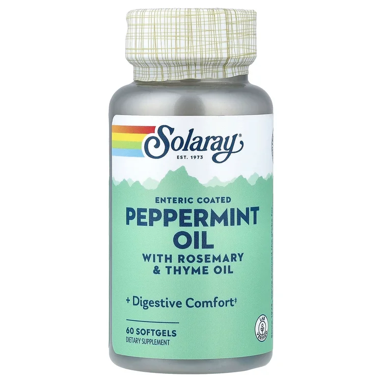 Enteric Coated Peppermint Oil With Rosemary & Thyme Oil, 60 Softgels image 1
