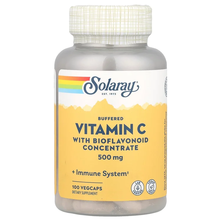 Buffered Vitamin C with Bioflavonoid Concentrate, 500 mg, 100 VegCaps image 1