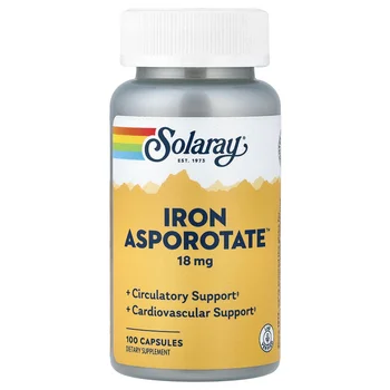 Iron Asporotate, 18 mg, 100 Capsules