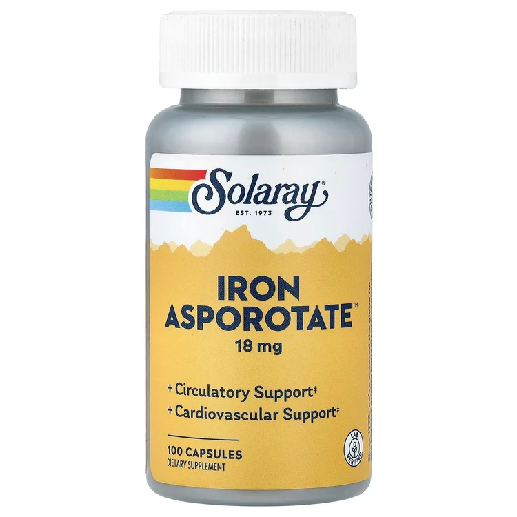 Iron Asporotate, 18 mg, 100 Capsules image 1