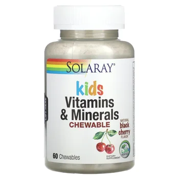Kids Vitamins & Minerals Chewable, Natural Black Cherry, 60 Chewables