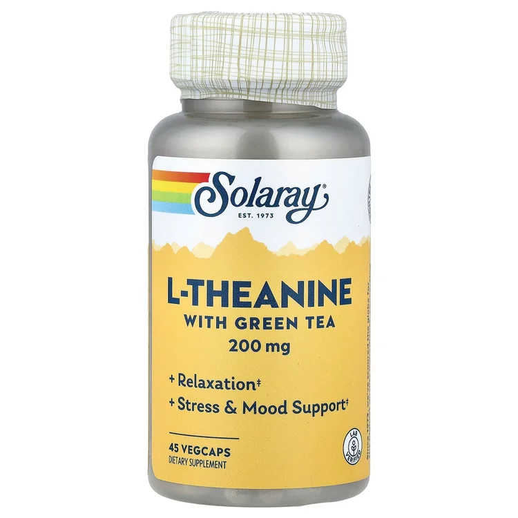 L-Theanine With Green Tea, 45 VegCaps image 1