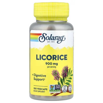 Licorice, 100 VegCaps (450 mg per Capsule)