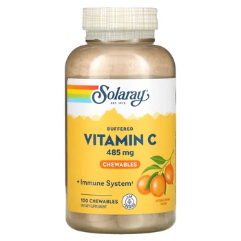 Buffered Vitamin C Chewable, Natural Orange, 485 mg, 100 Chewables
