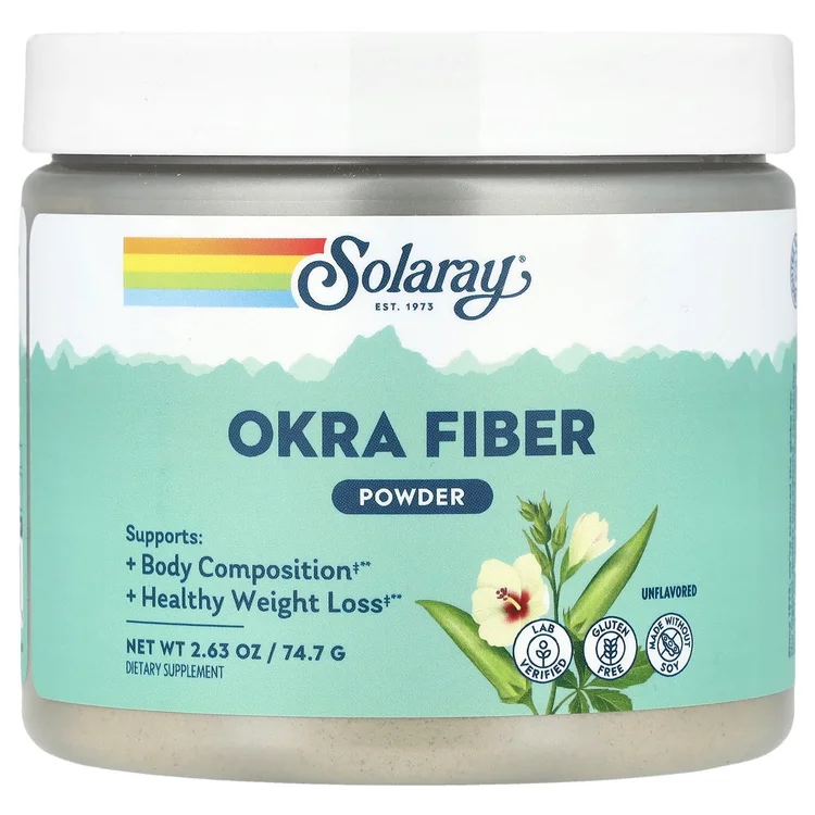 Okra Fiber Powder, Unflavored, 2.63 oz (74.7 g) image 1
