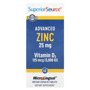 Advanced Zinc, Vitamin D3, 60 MicroLingual® Instant Dissolve Tablets