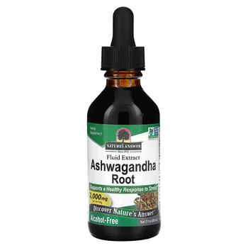 Ashwagandha Root, Fluid Extract, Alcohol-Free, 2,000 mg, 2 fl oz (60 ml)