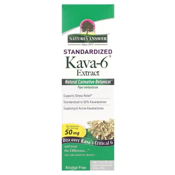 Kava-6 Extract, Standardized, Alcohol-Free, 100 mg, 1 fl oz (30 ml)