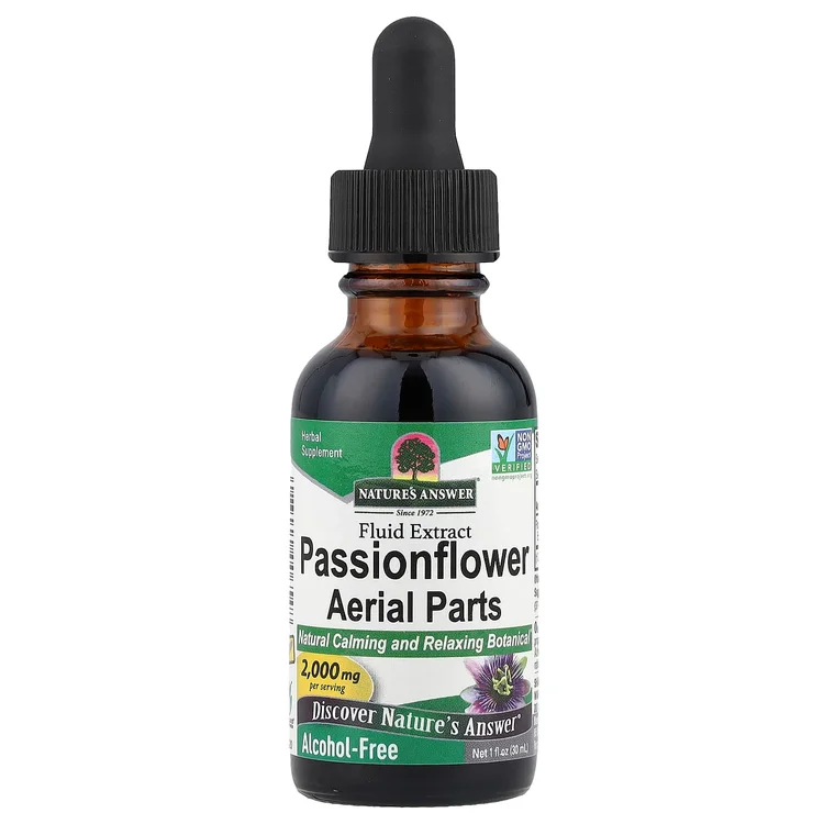 Passionflower Aerial Parts, Fluid Extract, Alcohol-Free, 2,000 mg, 1 fl oz (30 ml) image 1