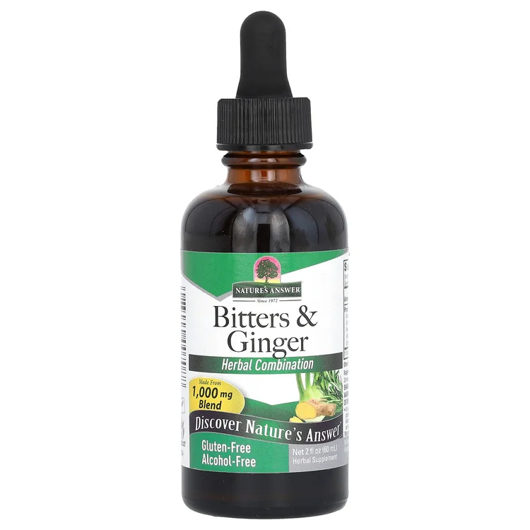 Bitters & Ginger, Alcohol-Free, 1,000 mg , 2 fl oz (60 ml) image 1