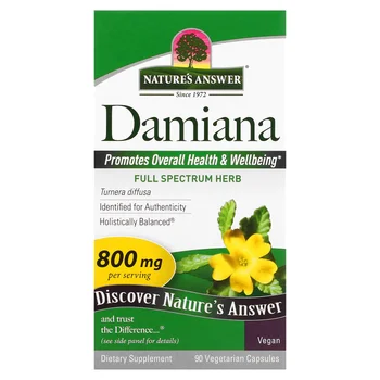 Damiana, 90 Vegetarian Capsules (400 mg per Capsule)