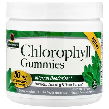 Chlorophyll Gummies, Natural Peppermint, 60 Pectin Gummies