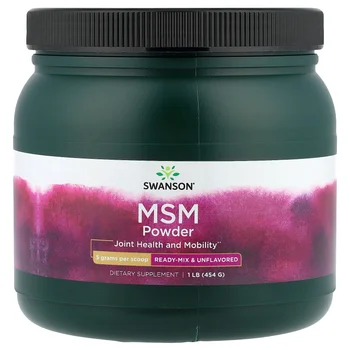 MSM Powder, Ready-Mix & Unflavored, 1 lb (454 g)