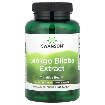 Ginkgo Biloba Extract, 60 mg, 240 Capsules