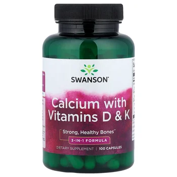 Calcium with Vitamins D & K, 100 Capsules