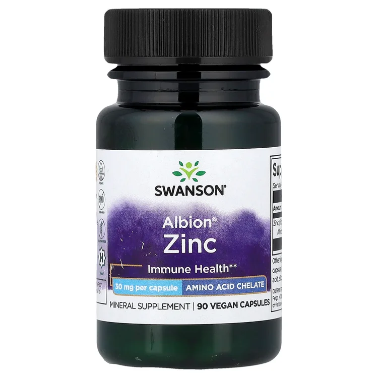 Albion® Zinc, 30 mg, 90 Vegan Capsules image 1