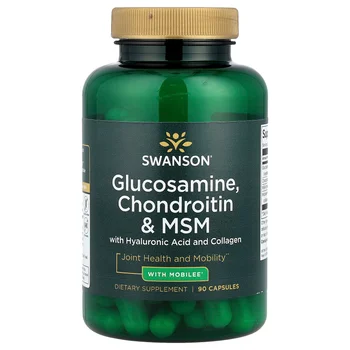 Glucosamine, Chondroitin & MSM with Hyaluronic Acid and Collagen, 90 Capsules