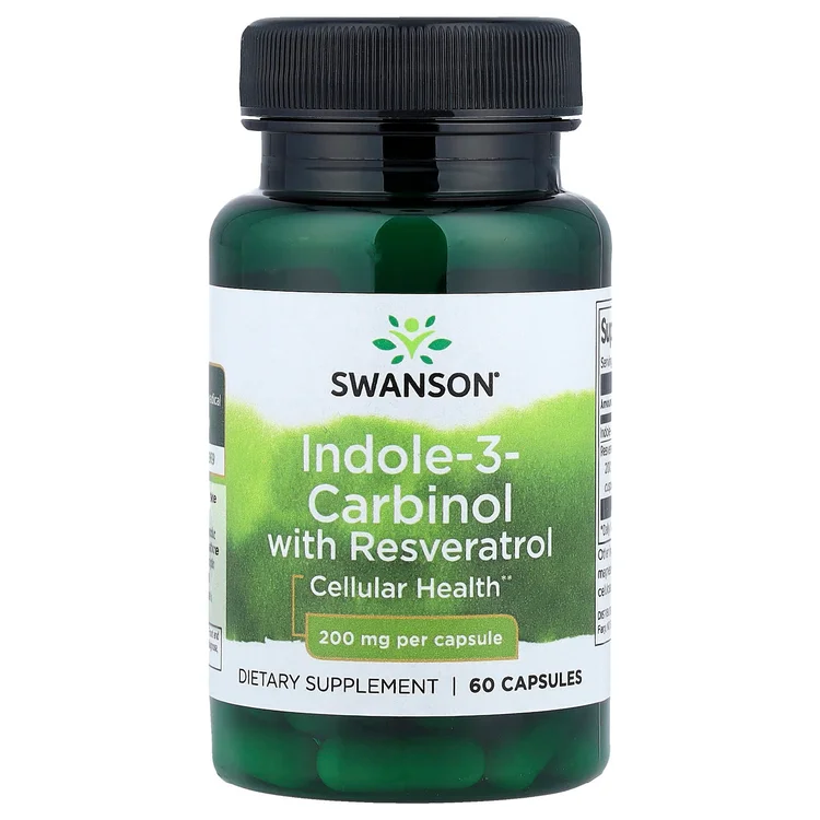 Indole-3-Carbinol with Resveratrol, 60 Capsules image 1