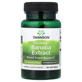 GlucoHelp®, Banaba Extract, Standardized, 1.33 mg, 60 Softgels