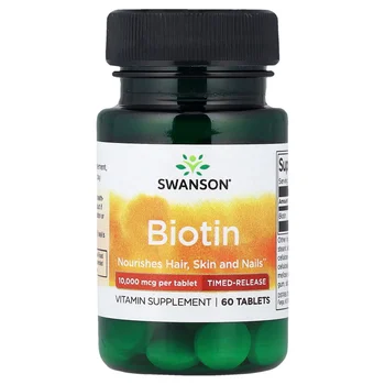 Biotin, Time-Release, 10,000 mcg, 60 Tablets