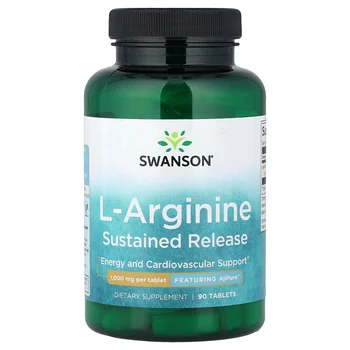 L-Arginine, Sustained Release, 1,000 mg, 90 Tablets