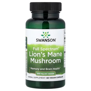 Full Spectrum® Lion's Mane Mushroom, 500 mg, 60 Vegan Capsules