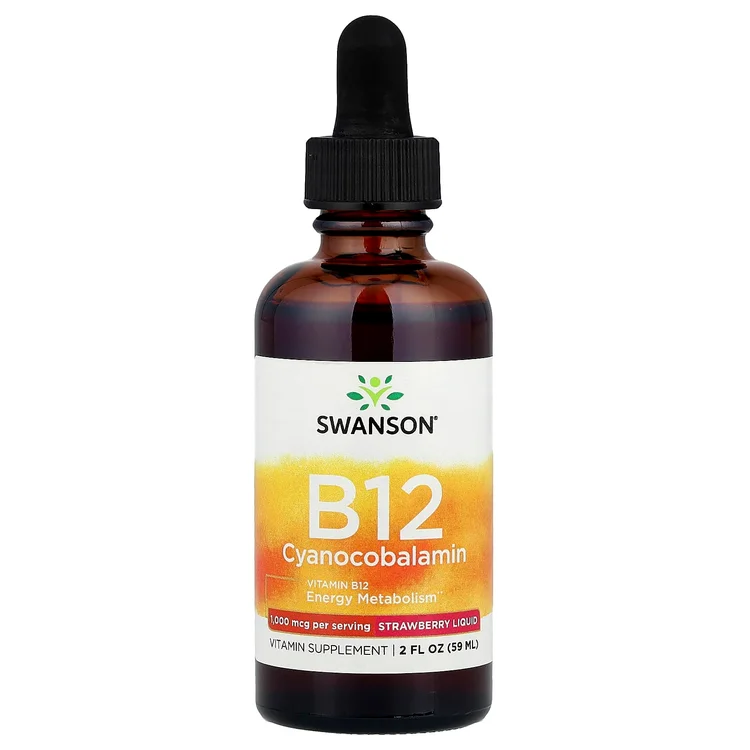 B12 Cyanocobalamin Liquid, Strawberry, 2 fl oz (59 ml) image 1