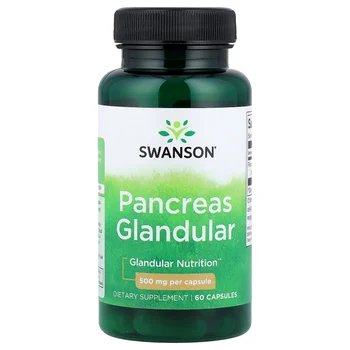 Pancreas Glandular, 500 mg, 60 Capsules