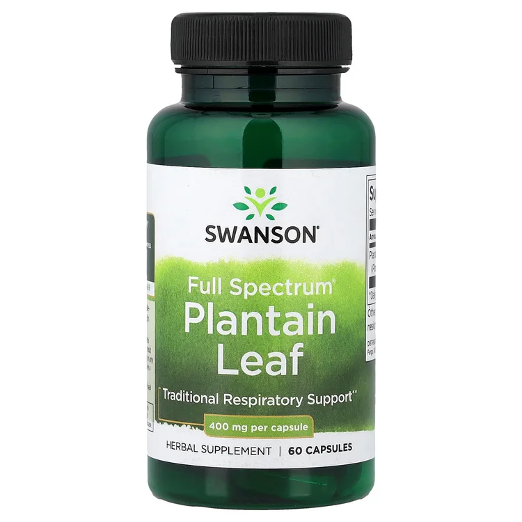 Full Spectrum® Plantain Leaf, 400 mg, 60 Capsules image 1