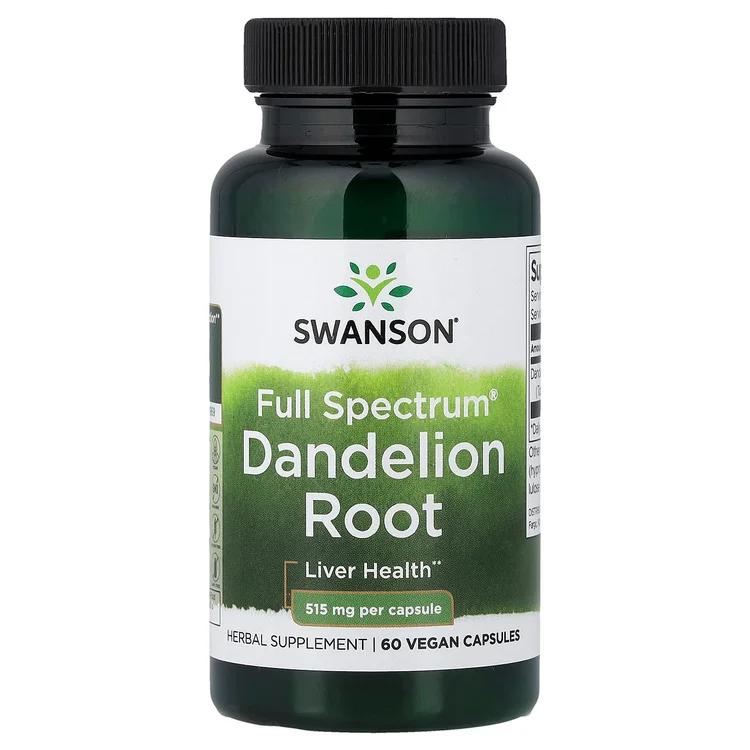 Full Spectrum® Dandelion Root, 515 mg, 60 Vegan Capsules image 1