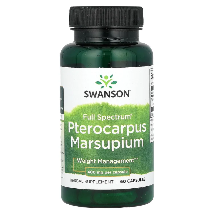 Full Spectrum Pterocarpus Marsupium, 400 mg, 60 Capsules image 1