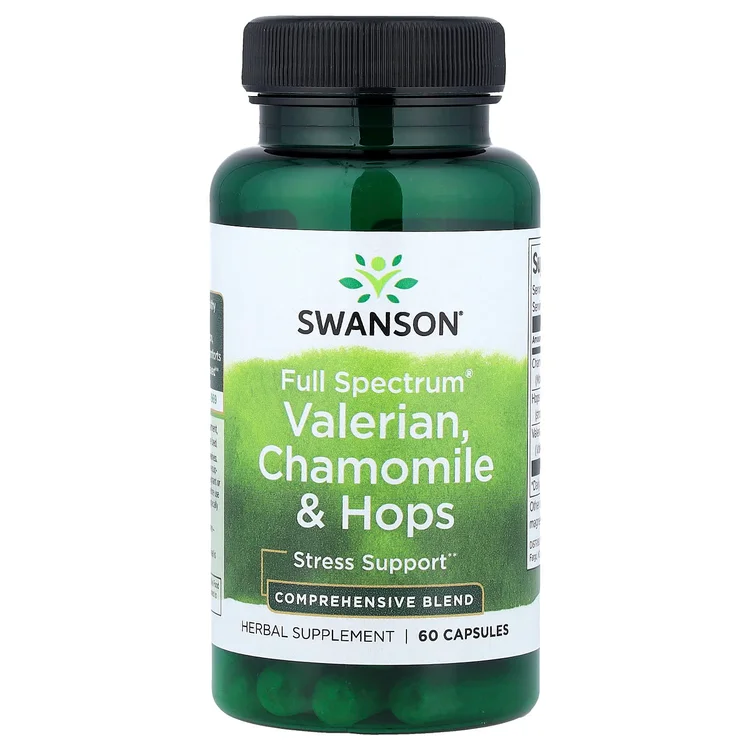 Full Spectrum® Valerian, Chamomile & Hops, 60 Capsules image 1