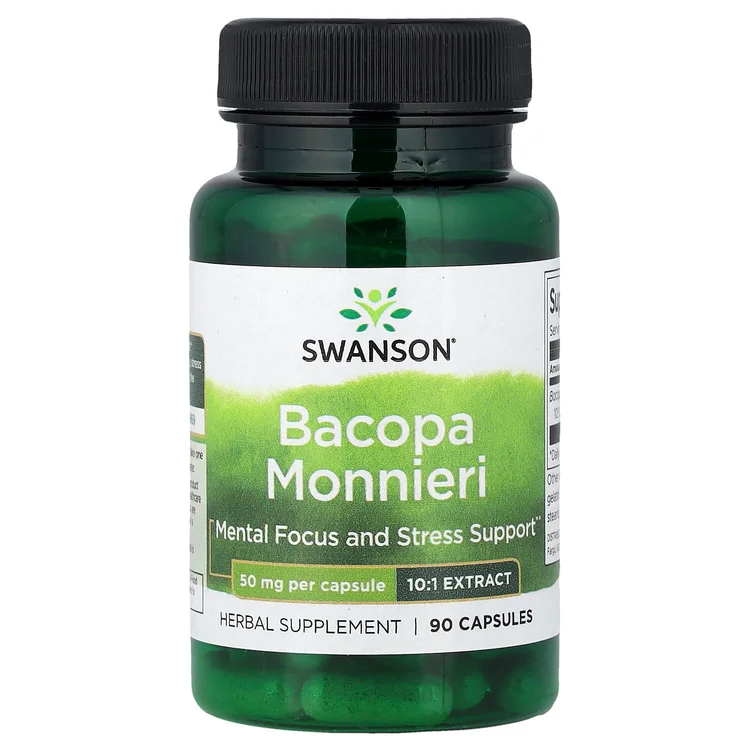 Bacopa Monnieri, 50 mg, 90 Capsules image 1