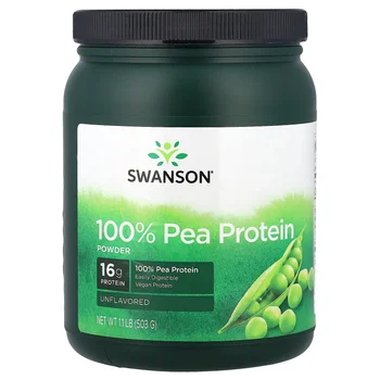 100% Pea Protein Powder, Unflavored, 1.1 lb (503 g)