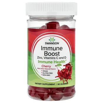 Immune Boost Zinc, Vitamins C and D Gummies, Cherry, 60 Gummies