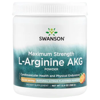 Maximum Strength L-Arginine AKG Powder, Natural Citrus, 12.9 oz (368 g)