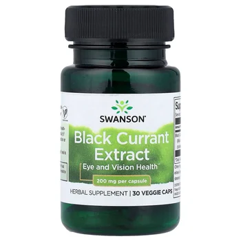 Black Currant Extract, 200 mg, 30 Veggie Caps