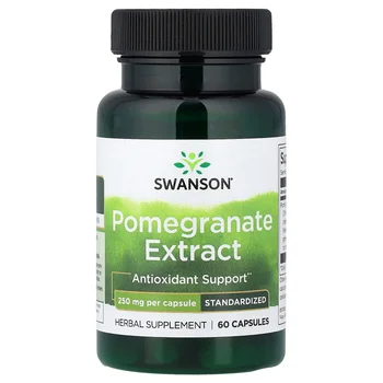 Pomegranate Extract, Standardized, 250 mg, 60 Capsules