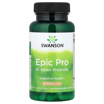 Epic Pro 25-Strain Probiotic, 30 Billion CFU, 30 Vegan Embo Caps® AP