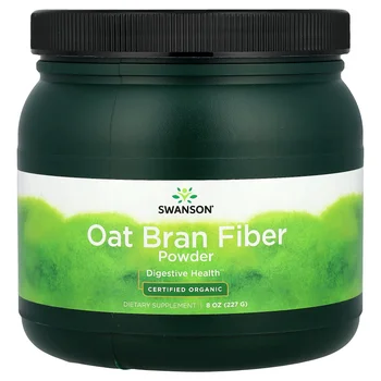 Certified Organic Oat Bran Fiber Powder, 8 oz (227 g)