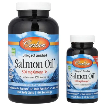 Omega-3 Enriched Salmon Oil, 230 Soft Gels