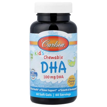 Kid's Chewable DHA, Bursting Orange, 60 Soft Gels