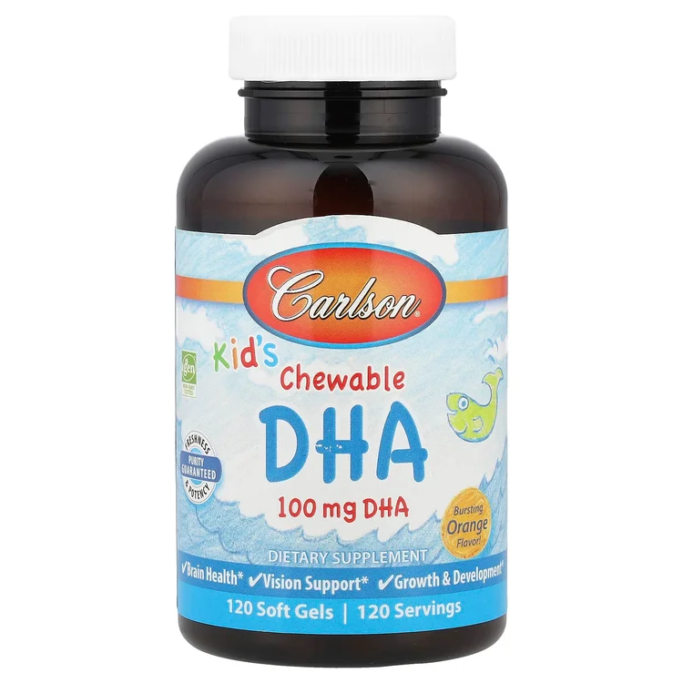 Kid's Chewable DHA, Bursting Orange, 120 Soft Gels image 1