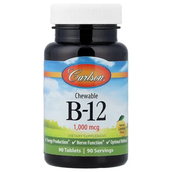 Chewable B-12, Natural Lemon, 1,000 mcg, 90  Tablets