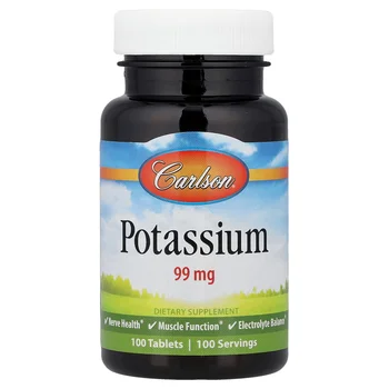 Potassium, 99 mg, 100 Tablets