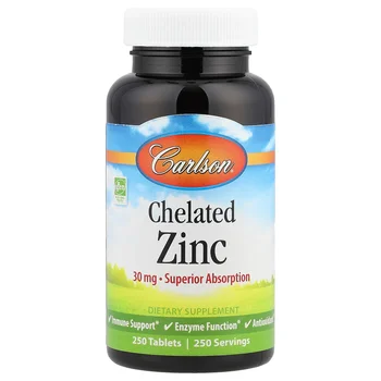 Chelated Zinc, 30 mg, 250 Tablets