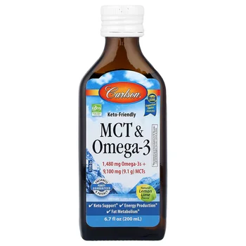 MCT & Omega-3, Natural Lemon Lime,  6.7 fl oz (200 ml)