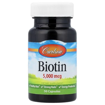 Biotin, 5,000 mcg, 50 Capsules