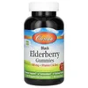 Black Elderberry Gummies + Vitamin C & Zinc, Natural Berry, 120 Vegetarian Gummies