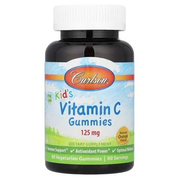 Kid's, Vitamin C Gummies, Natural Orange, 125 mg, 60 Vegetarian Gummies